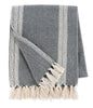 Black & Natural Vertical Stripes Throw