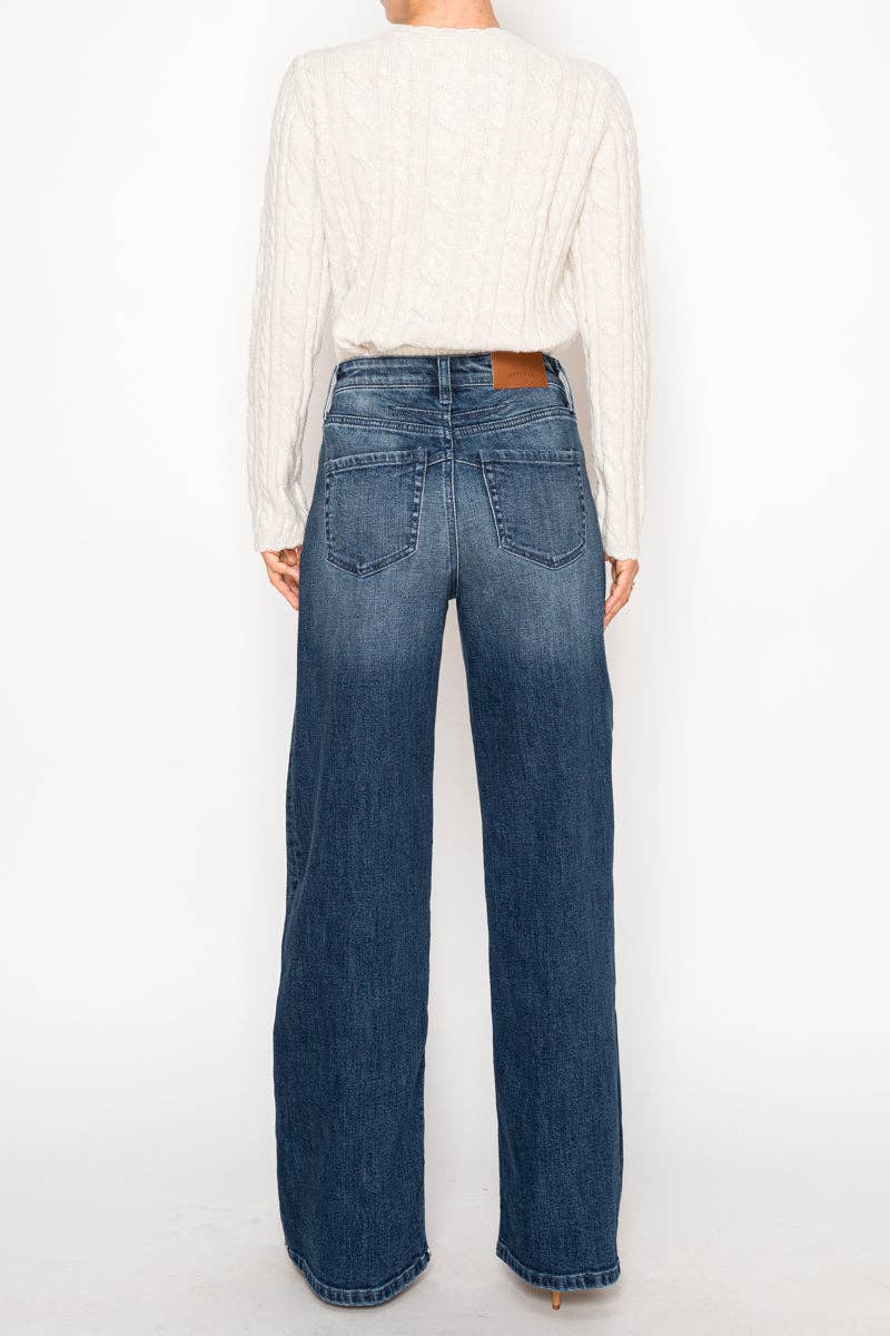 HIGH RISE A-WIDE JEANS