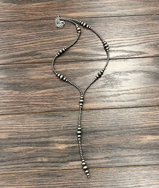 31" Clustered Navajo Bead Tassel Necklace