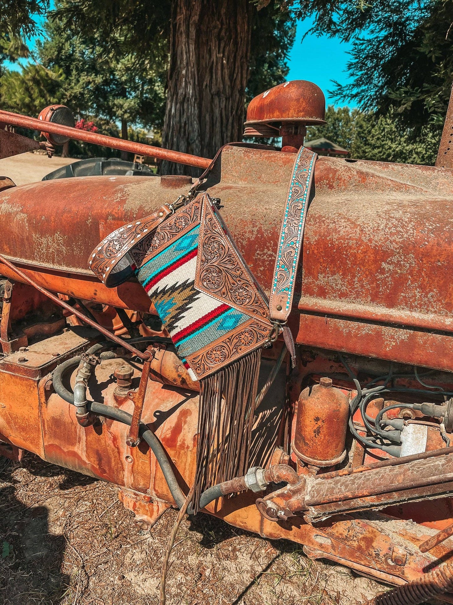 The Santa Cruz Leather Tooled Purse