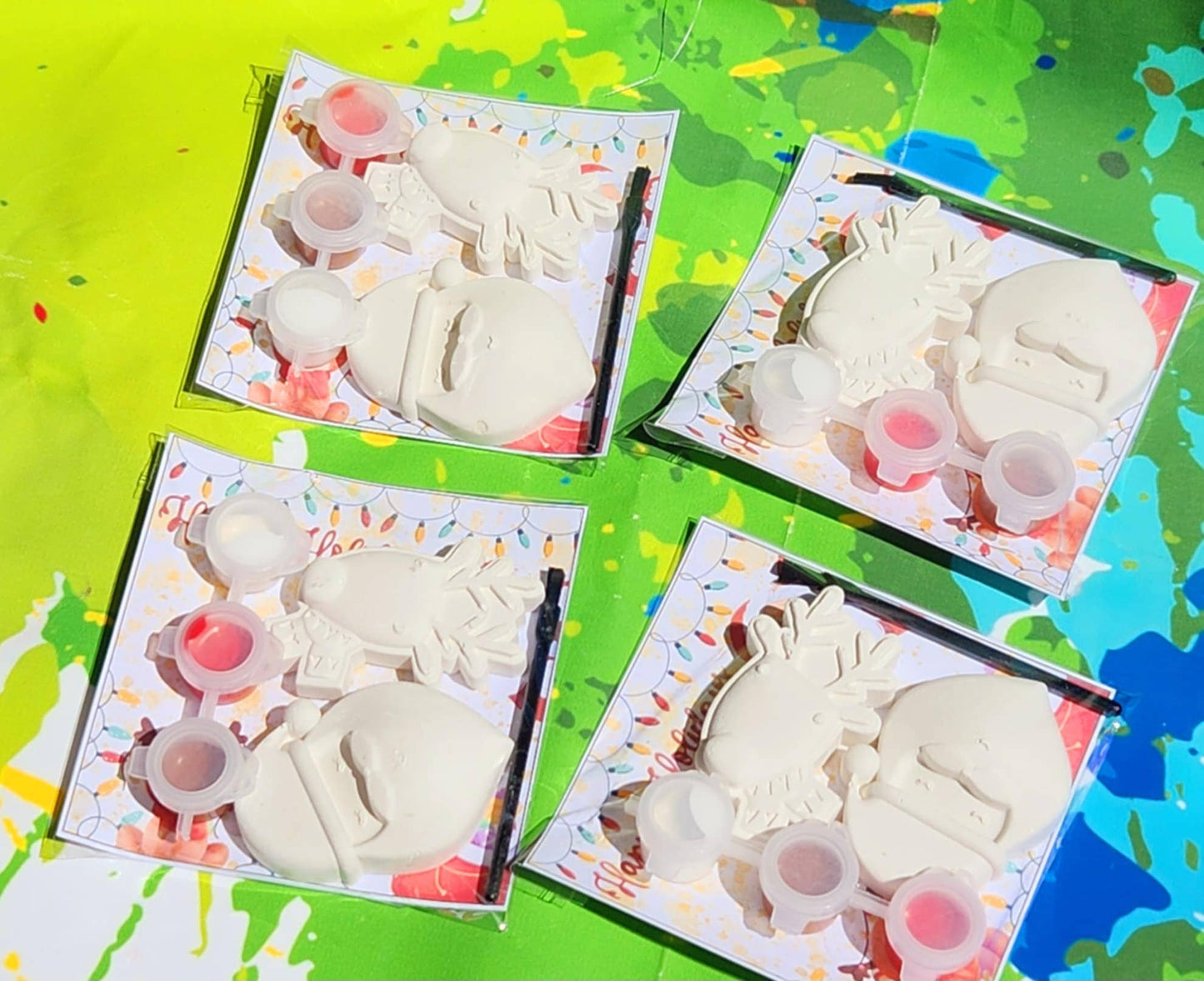 Santa & Reindeer Plaster Paint Kits