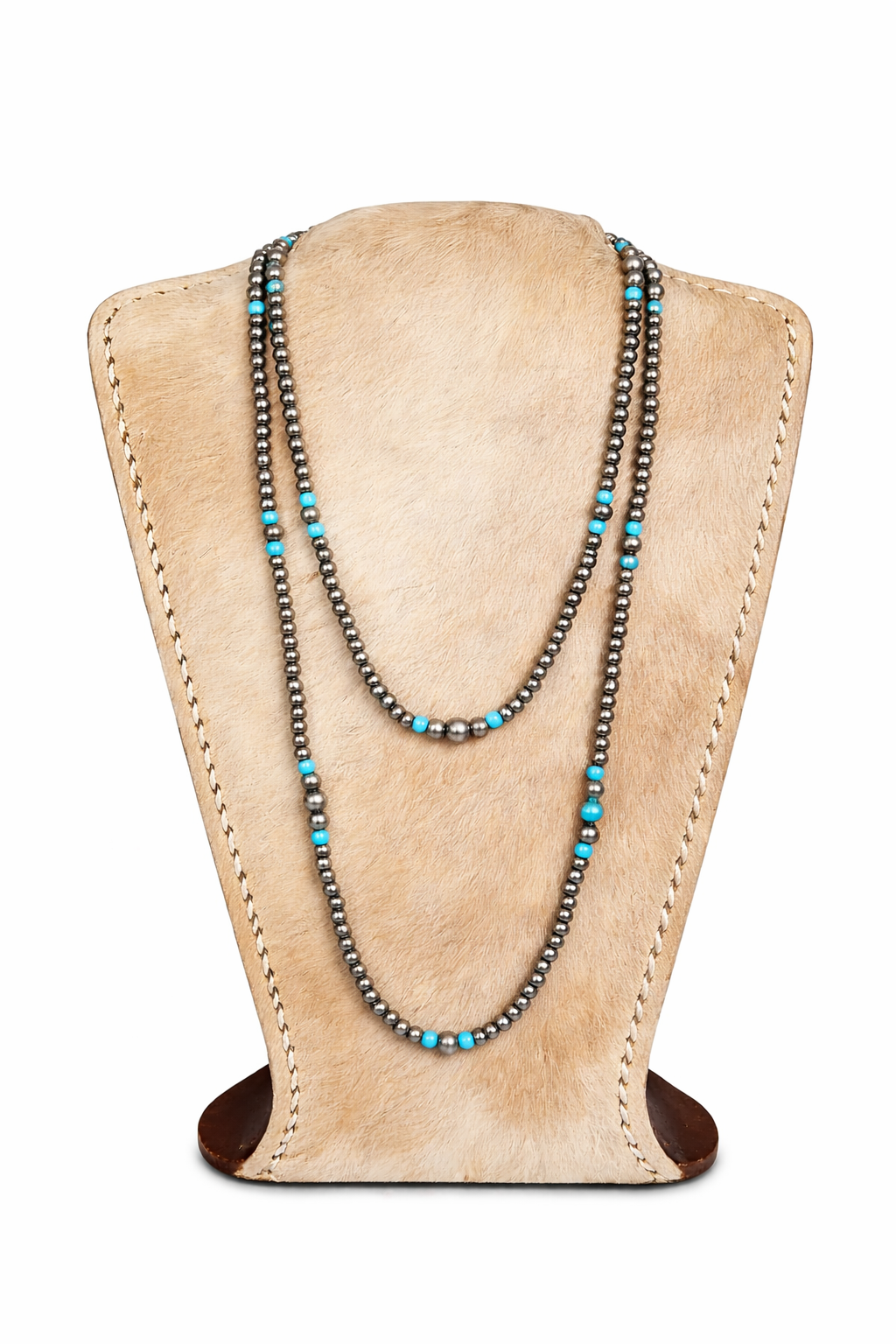 Long Turquoise Stone Necklace