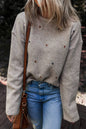Colored Dot Crewneck Sweater