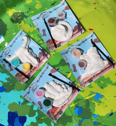 Western-Themed Plaster Paint Kits for Kids