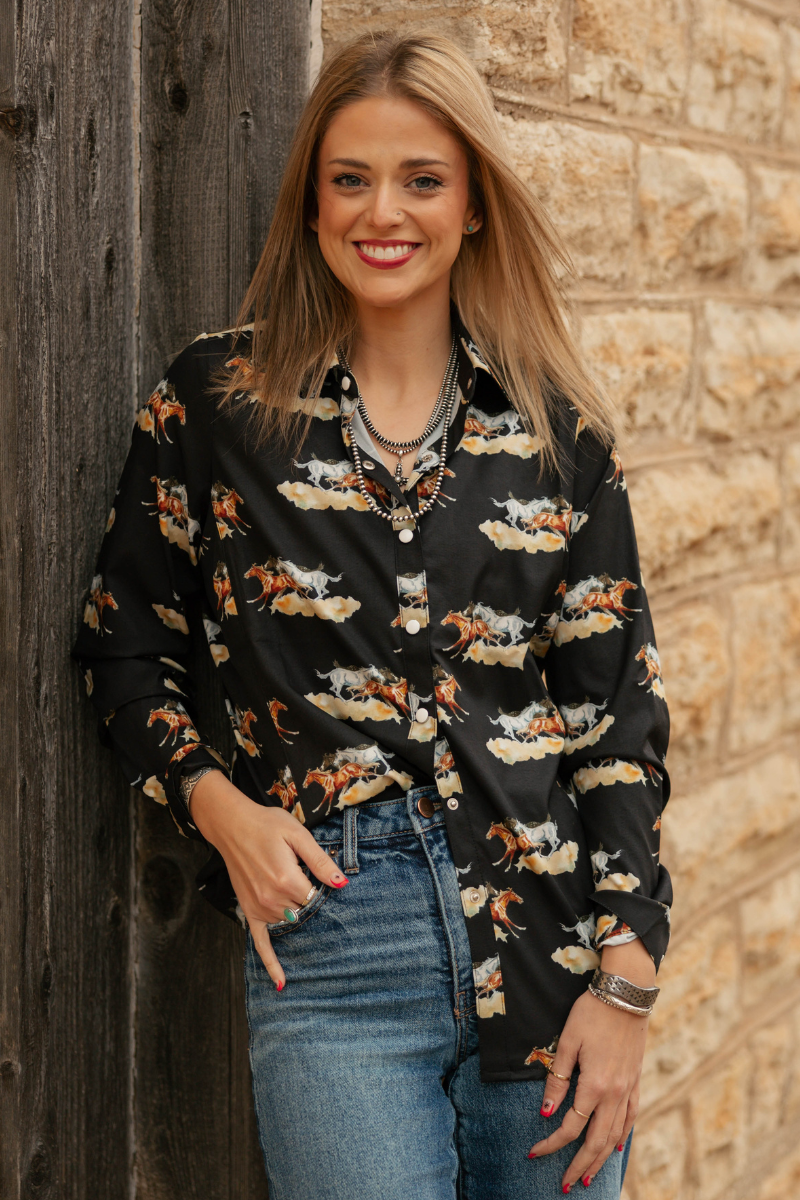 Painted Mare Button Up