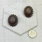 Copper Flower Concho Earrings