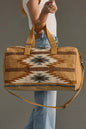 Tan, Camel & Teal Aztec Duffel