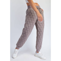 Taupe Quilted Jogger Pant