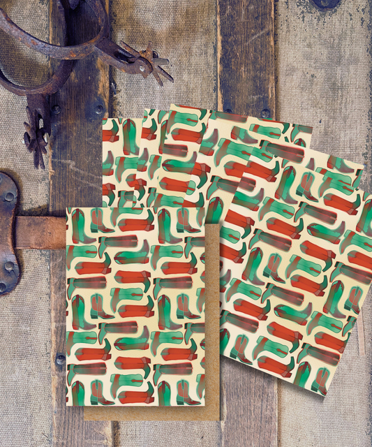 Christmas Holiday Boots Mini Western Card Set