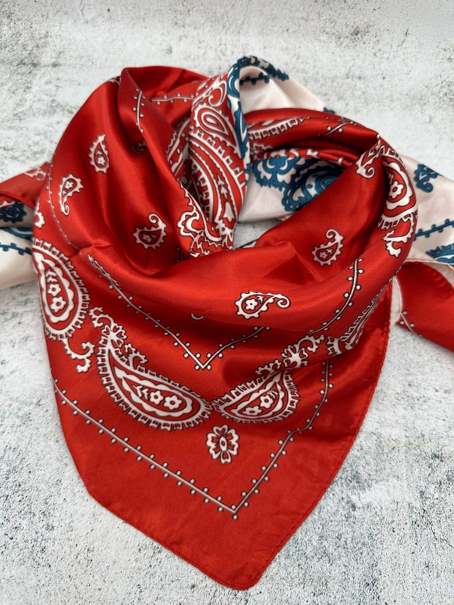 Paisley Flip - Red/Blue Wild Rag