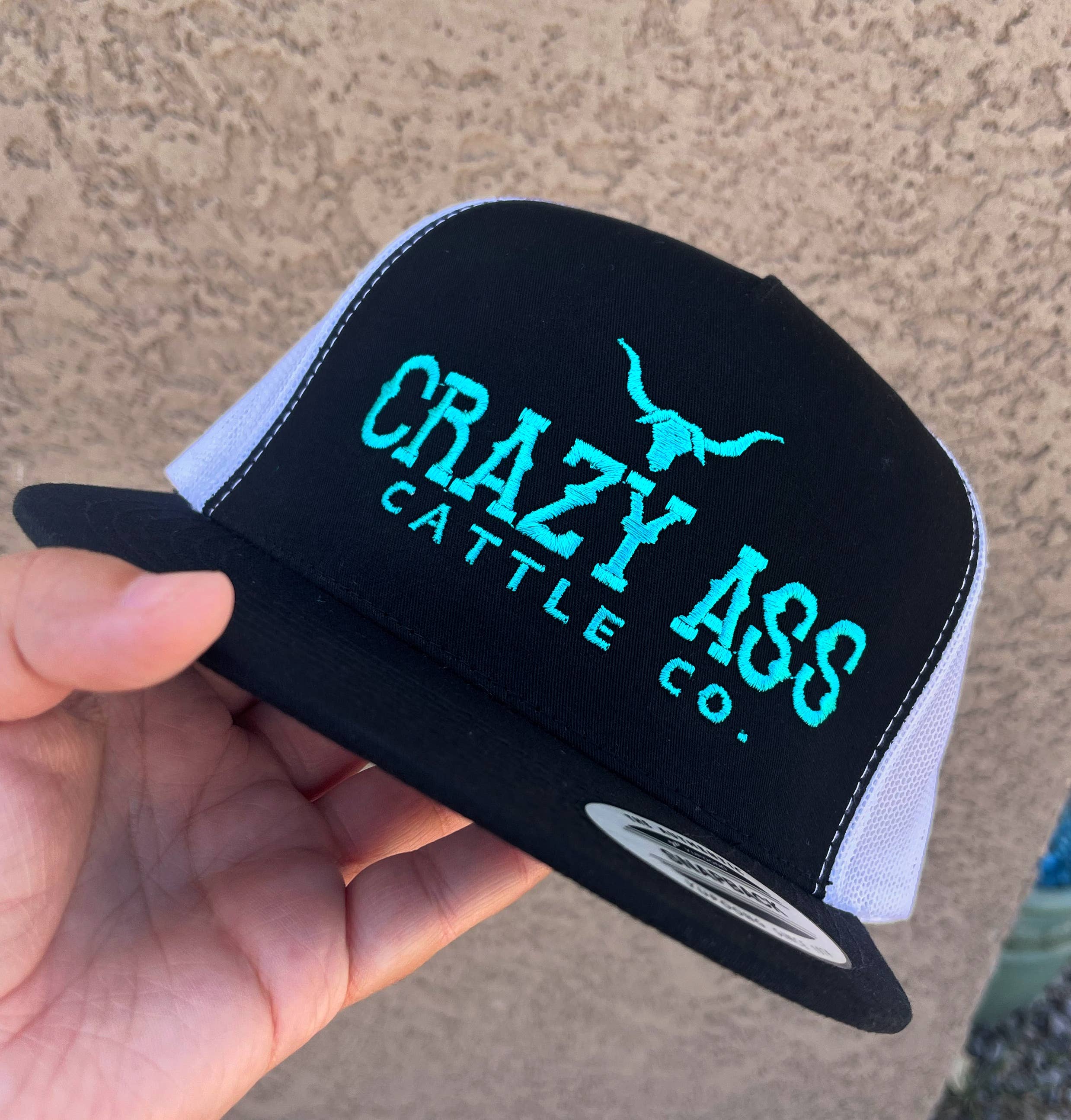 Turquoise Crazy Ass Cattle Co Hat