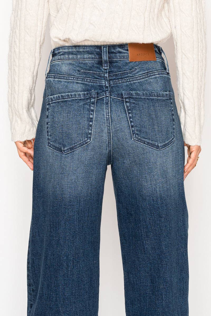 HIGH RISE A-WIDE JEANS