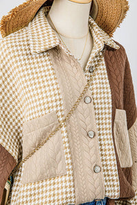 Patchwork Loose Shacket