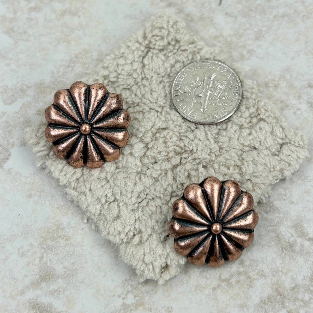 Copper Concho Earrings