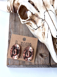 Metal Cowboy Hat Stud Earrings