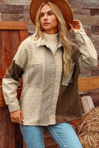 Patchwork Loose Shacket