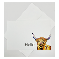 Highland Cow Note Cards & Envelopes