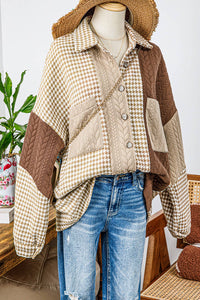 Patchwork Loose Shacket