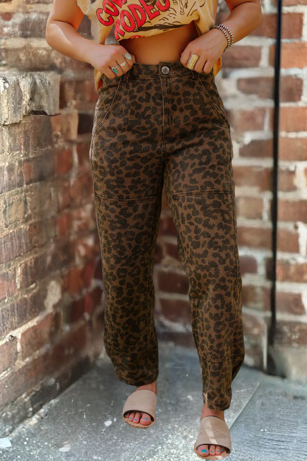 Leopard Print Jeans