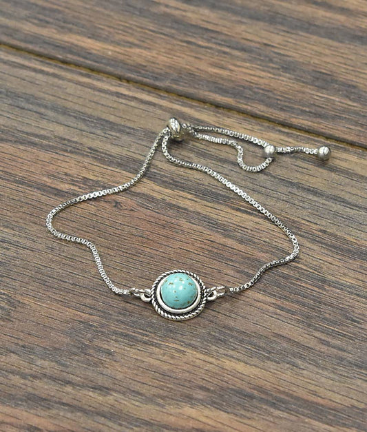 10mm Turquoise Stone Bracelet