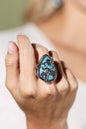 Steer Skull Stone Ring