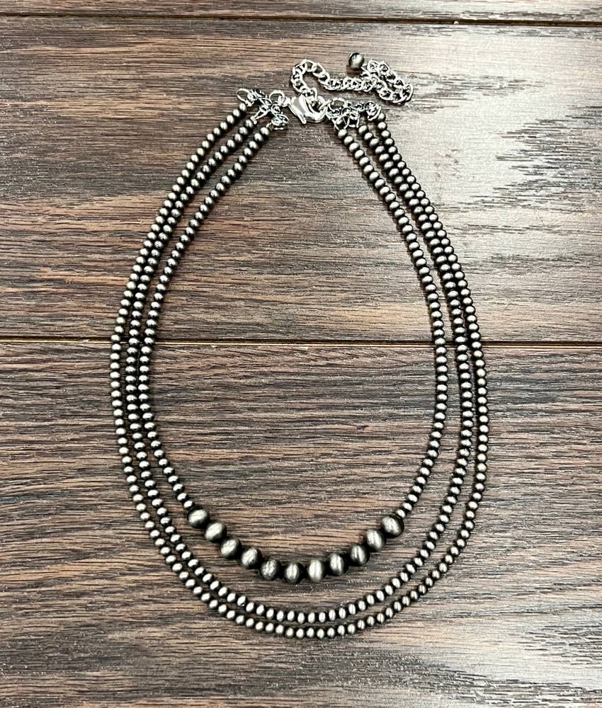 3-strand Navajo Bead Necklace