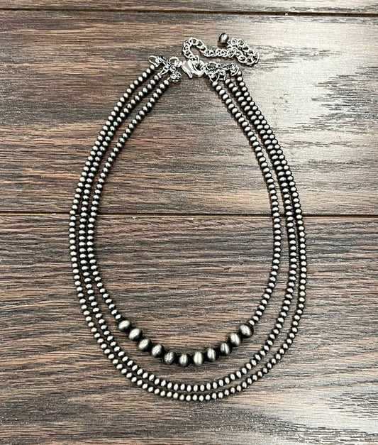 3-strand Navajo Bead Necklace