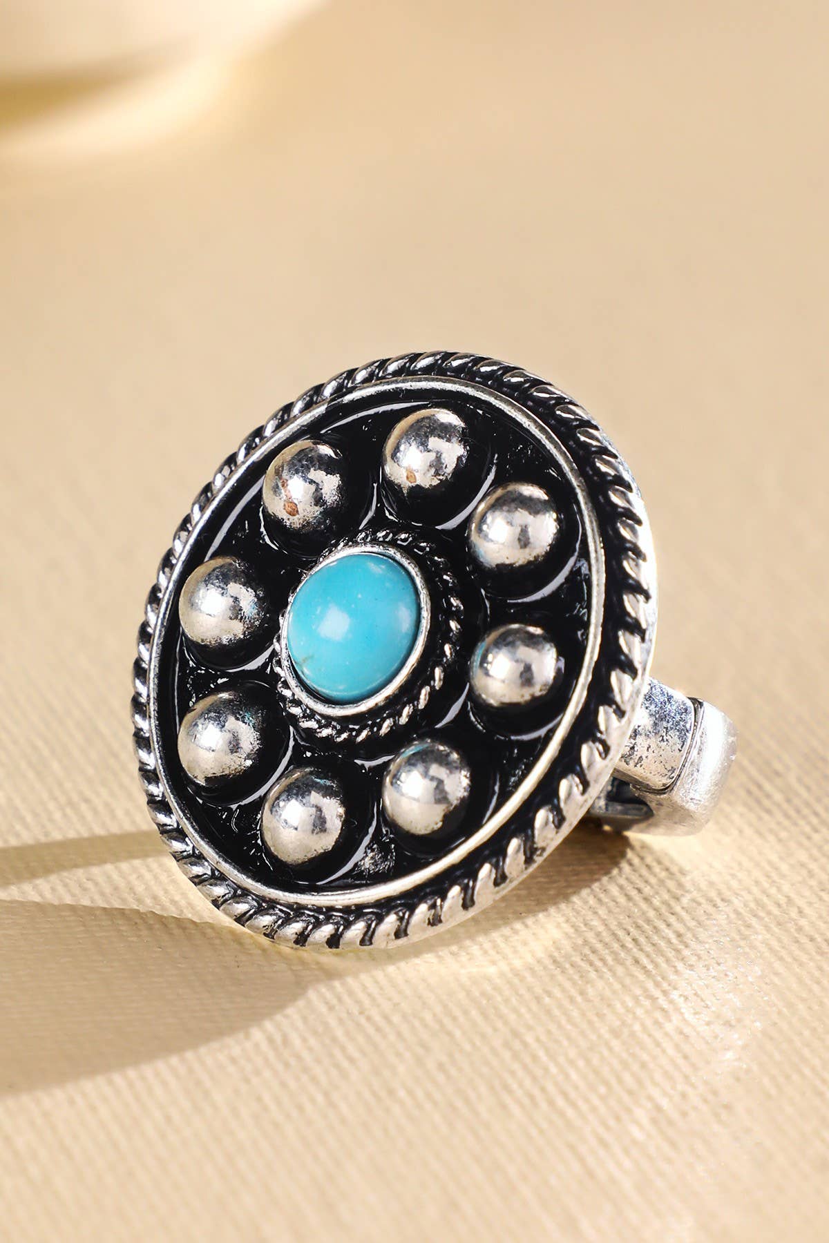 Ball Bullet Stone Ring