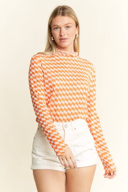Checkered Mesh Top PS