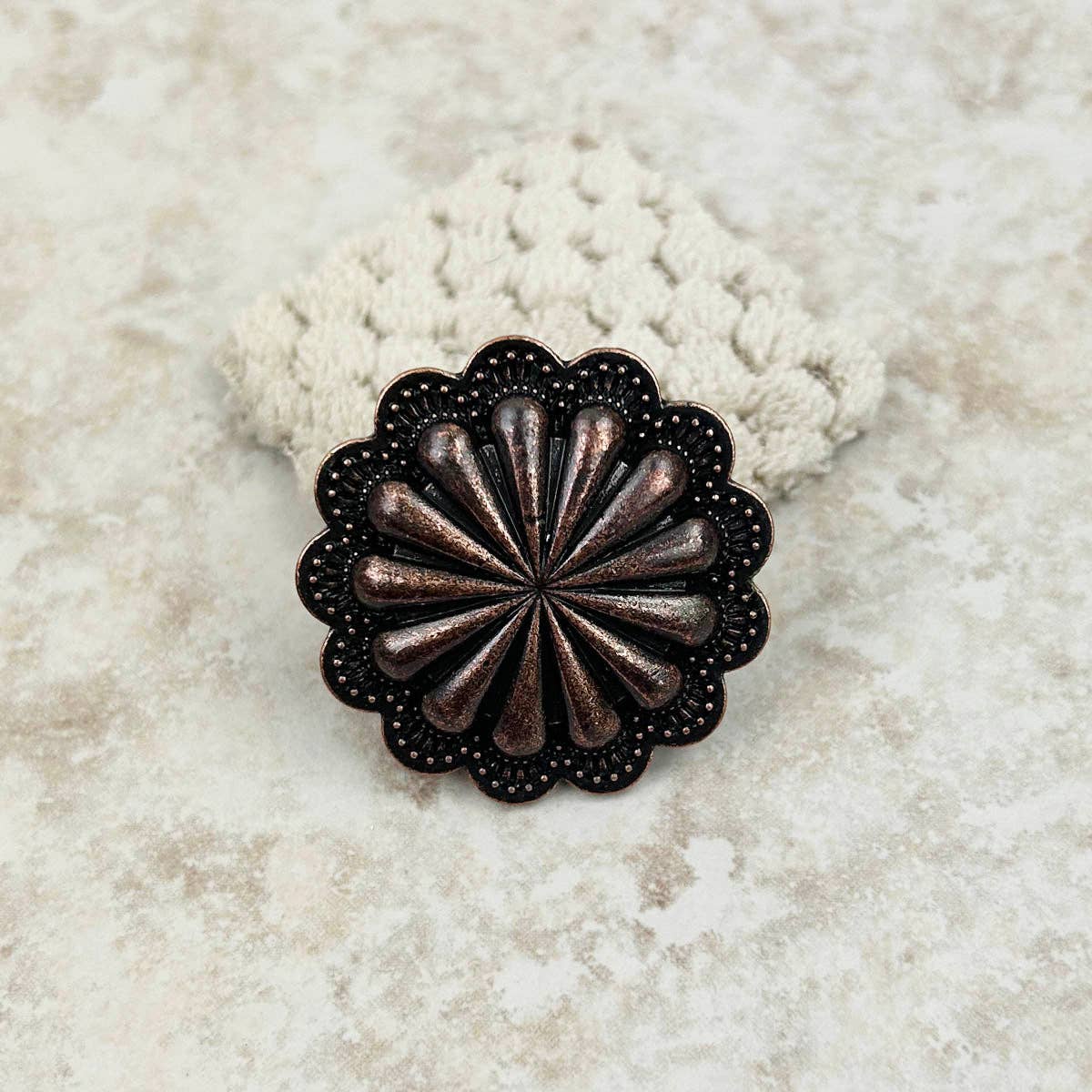 Cooper Flower Concho Ring