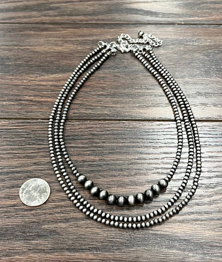 3-strand Navajo Bead Necklace