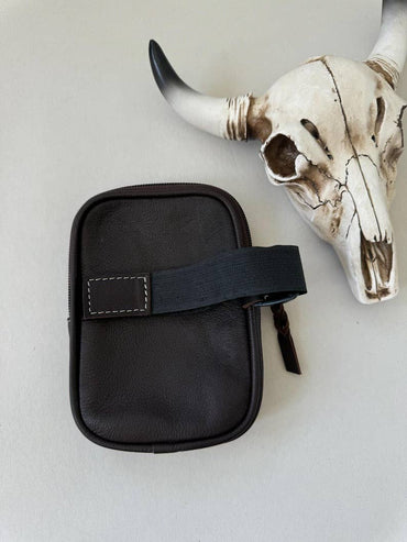 COWHIDE TUMBLER POUCH