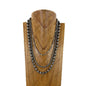 Triple Silver Beads Necklace
