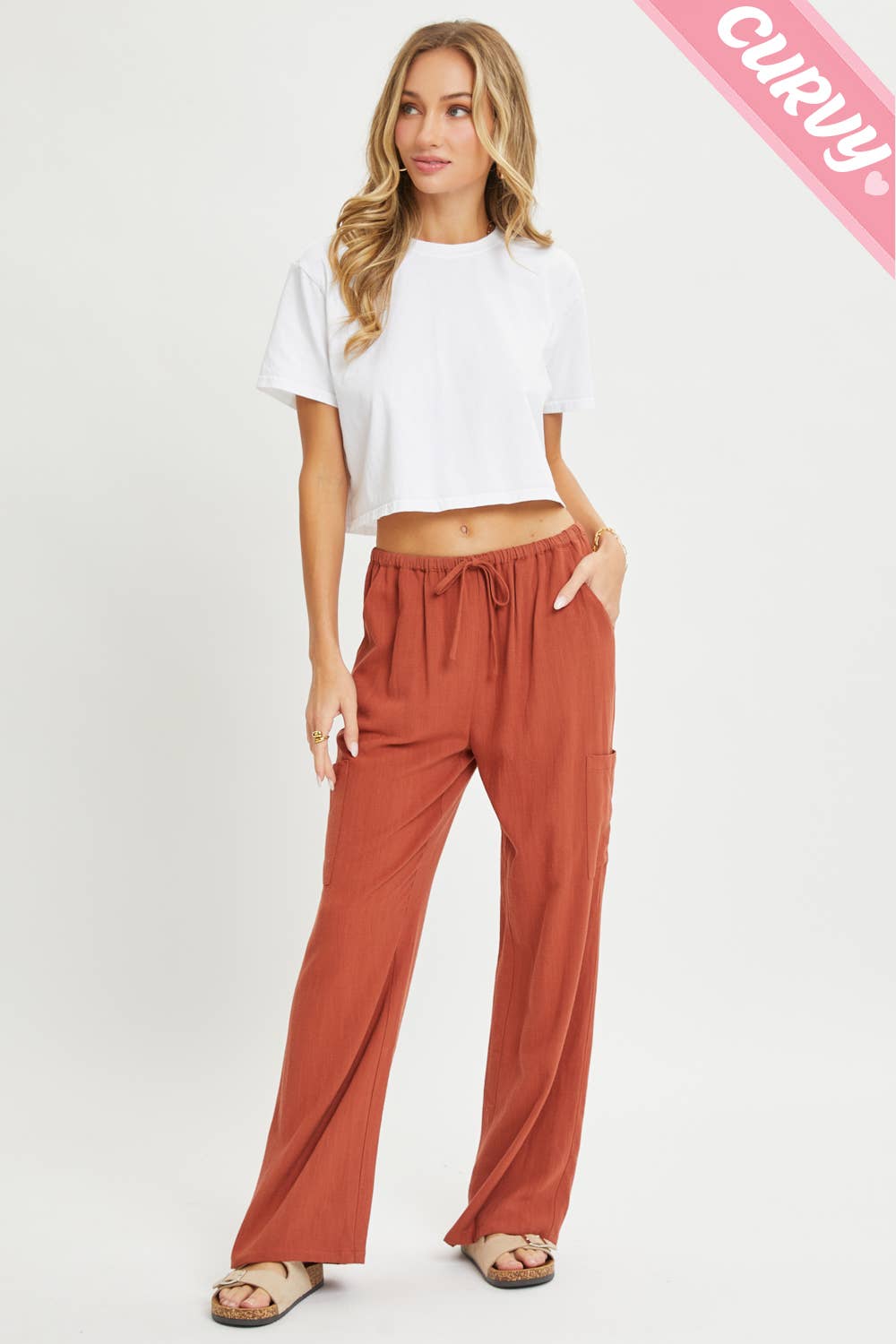 Brick Linen Pants