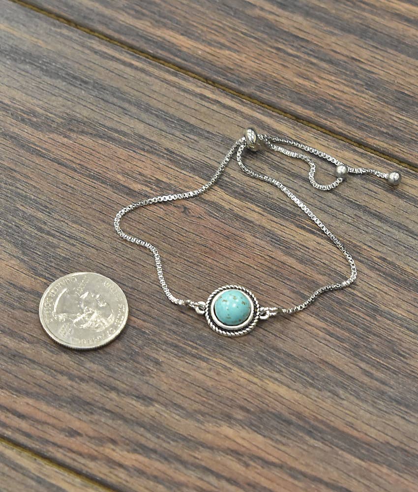10mm Turquoise Stone Bracelet
