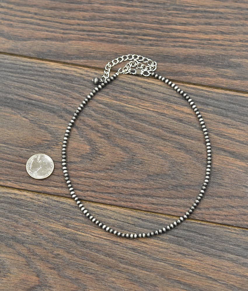 6" 4mm Pearl Bead Necklace