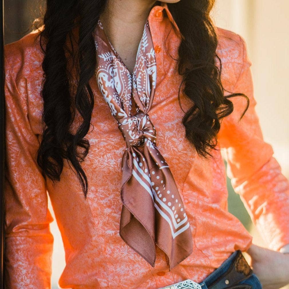 Copper Floral Paisley Wild Rag