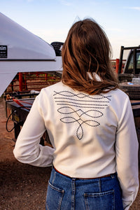 Boot Stitch Embroidered Top