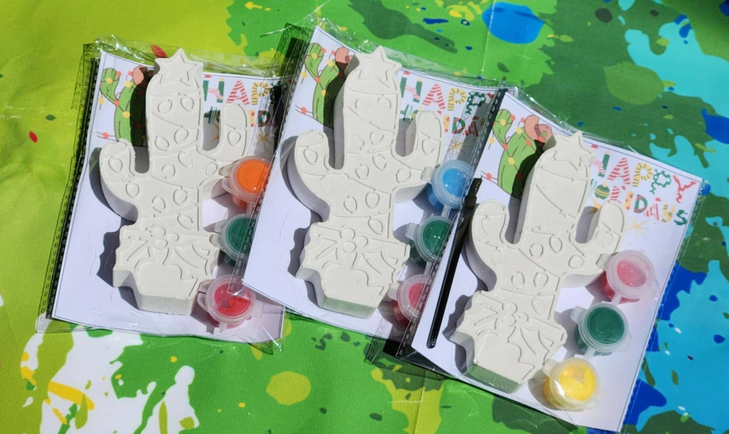 Christmas Cactus Plaster Paint Kits