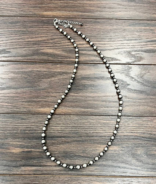 34" 10mm Oval Navajo Bead Necklace