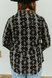 Black Aztec Woven Shirt