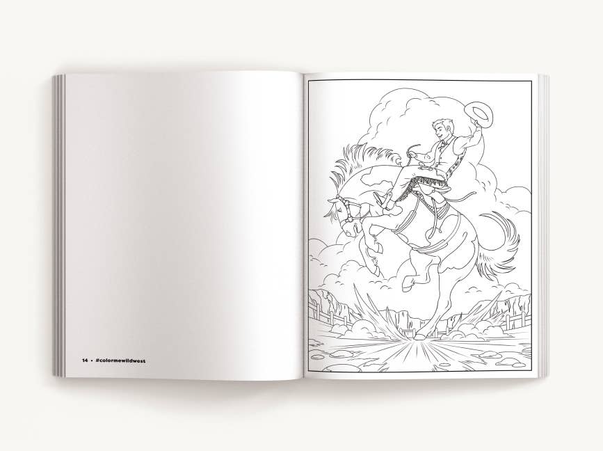 Color Me Wild West: Saddle Up for 50 Adventurous Pages