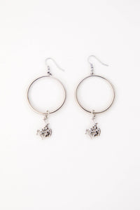 3" 18K Gold Plated Hoop Earring on Fishook with Bucking