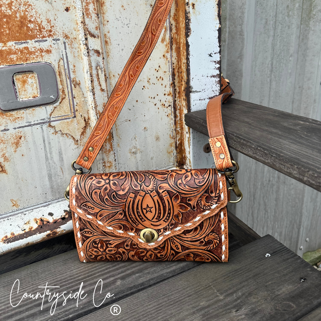 Stampede Tooled Leather Purse