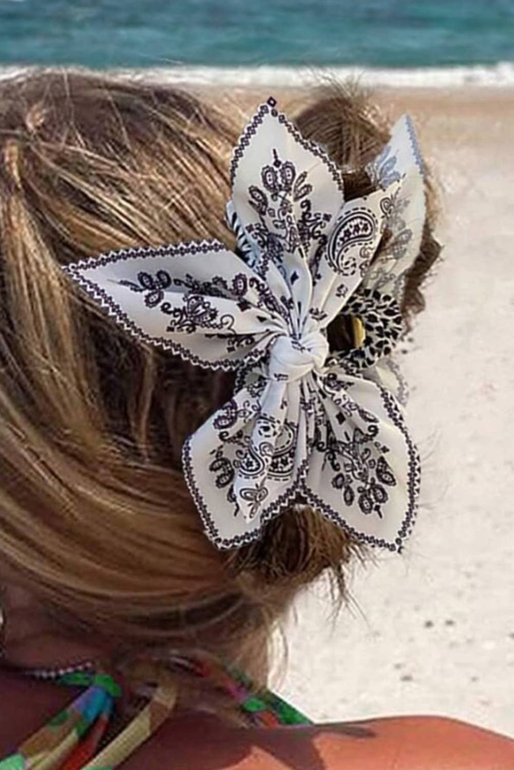 Paisley Bow Knot Hair Clip