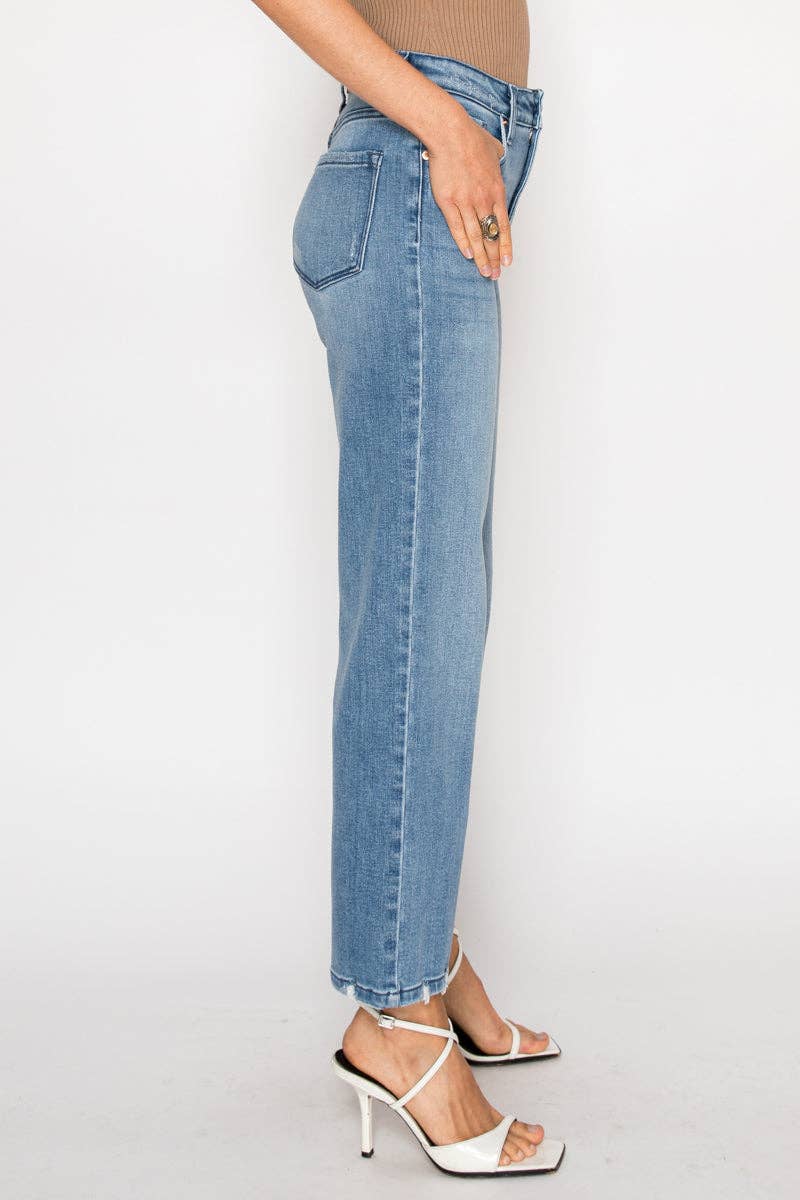 HIGH RISE STRAIGHT JEANS