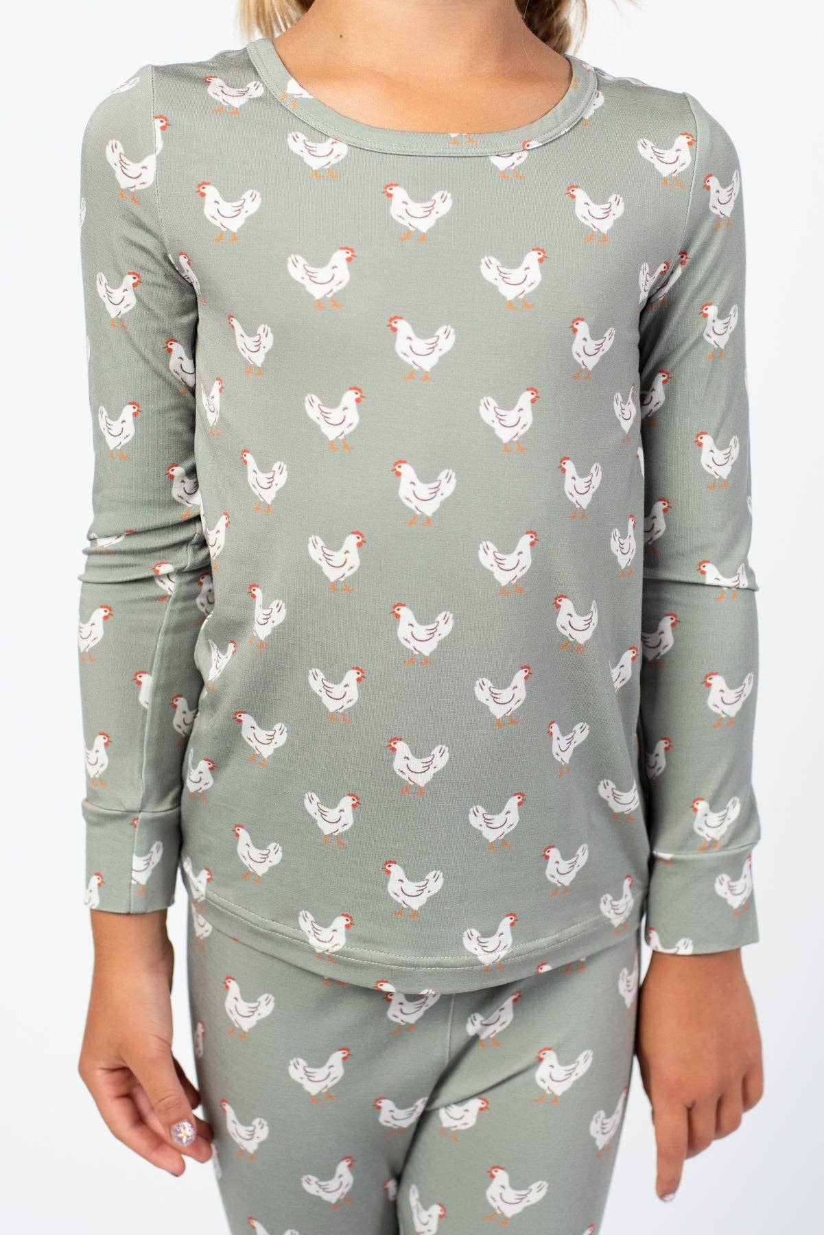 Sage Chickens Toddler PJ Set