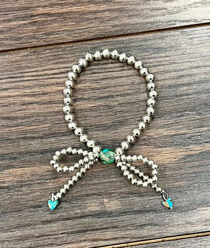 Silver Bow Stretch Bracelet