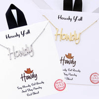 Howdy Word Necklace