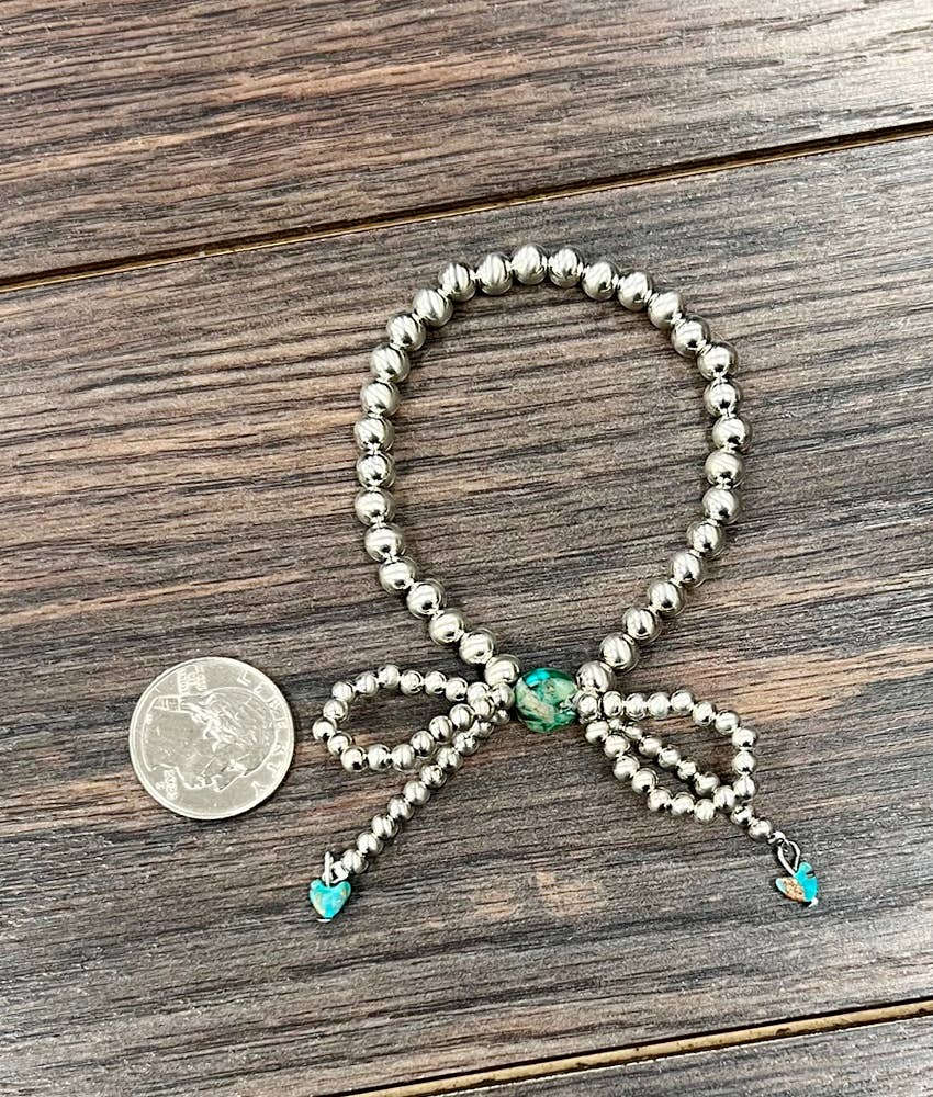 Silver Bow Stretch Bracelet